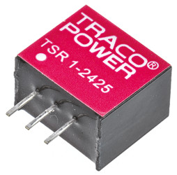 Regulator przełączający, 2.5W, Uwe 4.6 → 36V dc, Uwy 2.5V dc, Iwy 1A, TRACOPOWER, TSR 1