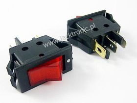 PRZEŁ.<125A>PODŚW.230V WĄSKI CZERWONY