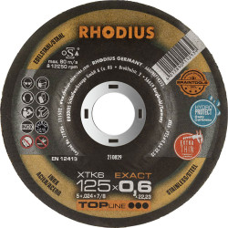 Rhodius 211302 XTK6 Cutting Disc 125mm 10 Pieces Low Burr High Precision