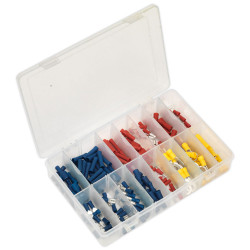 Sealey AB038MT Crimp Terminal Assortment 200pc Blue, Red &amp; Yellow