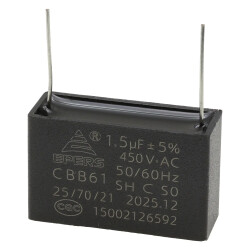 Kondensator rozruchowy do silnika 1,5µF 450VAC, CBB61, do druku, 37 × 14 × 23 mm, EPERS
