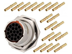 Złącze okrągłe gniazdo wtyk -PIN 19 żeńskie zaciskanie RT360 RT071619SNH-K