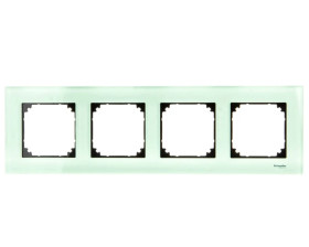 Merten M-Elegance Ramka poczwórna szklana szmaragdowy MTN404404