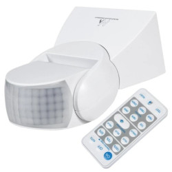 Czujnik ruchu na podczerwień z pilotem IP65, max 800W (żarówka), max 1200W (LED) Maclean MCE241