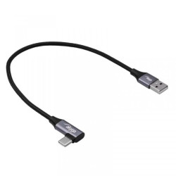 Kabel USB Akyga AK-USB-58 USB type A (m) / USB type C (m) kątowy ver. 2.0 60W 0.3m