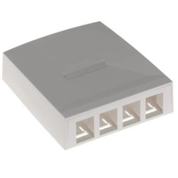 Gniazdo natynkowe Synergy FTP kat.6a 4 porty białe niezaładowane Molex