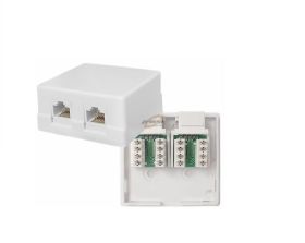 TELEFONICZNA PUSZKA 8p8c PODWÓJNa RJ45