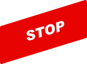 Label, printed with &quot;STOP&quot;, for label holder, ZBY02304