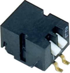 DIP switche, Off-On, 2 pole, angled, 100 mA/6 VDC, CHP-021B