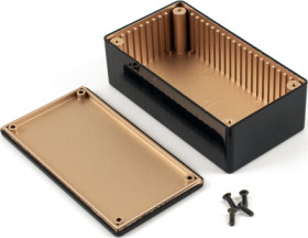 ABS enclosure, (L x W x H) 120 x 65 x 40 mm, black (RAL 9005), IP54, 1591RCBK