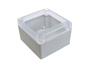 Obudowa ogólnego użytku Poliwęglan szerokość zew. 80 mm długość zew. 85 mm wys. zew. 55 mm Hammond IP65 Jasnoszary