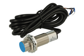 Czujnik; pojemnościowy; CM18-3005NC; NPN; NO/NC; 5mm; 6÷36V; DC; 200mA; cylindryczny metalowy; fi 18mm; 60mm; zabudowany; z prze