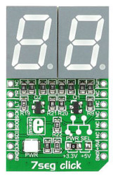 Zestaw badawczy do sterowników LED, 7seg Click, Płyta rozszerzenia, LED