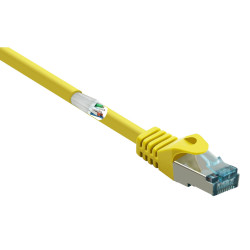 Renkforce RF-5235632 Network cable patch cable CAT 6A 0.25 m Yellow
