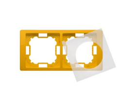 SIMON BASIC NEOS Ramka 2 podwójna uniwersalna z kompletem uszczelek IP44 słoneczna metalizowana BMRC2B/034 KONTAKT SIMON