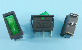 KCD3 12V/20A GREEN PODŚW.ON-OFF