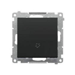 Simon 55 Przycisk dzwonek” (moduł) 10 AX, 250 V~, szybkozłącza Czarny mat TD1.01/149