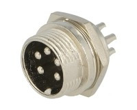 WMIC335-WP Wtyk mikrofonowy  na panel (złacze męskie) 5 pin