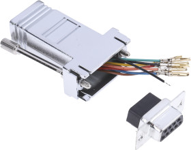 Adapter D-sub z typu D-Sub z 9 stykami na rodzaj Żeński z rodzaju Żeński na typ RJ45
