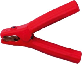 Battery charging pliers, pole sign +, 1 kA, 150 mm, red, H 1000 ROT