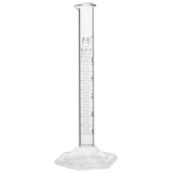LabGlass Cylinder Hexagonal Base with Spout 5ml Class &#x27;A&#x27; Pack of 2