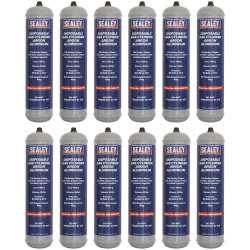 Sealey MIG/ARG/100/12 Disposable Argon Gas Cylinder 100g - Box of 12
