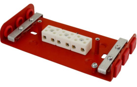 Puszka instalacyjna przeciwpożarowa przelotowa 6×2,5mm2 154x30x80mm 450V bez bezpieczników AWOP-625PP