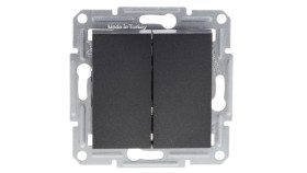 Asfora Łącznik Świecznikowy (Z. Śrub) Bez Ramki Antracyt Eph0300371