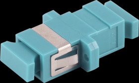 BS07-60052 FO coupler, SC / SC, simplex, aqua