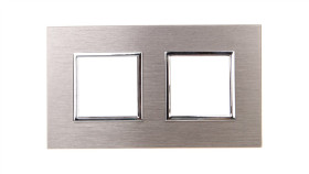 Dante Ramka Podwójna Aluminium Anodowane Inox 4541282