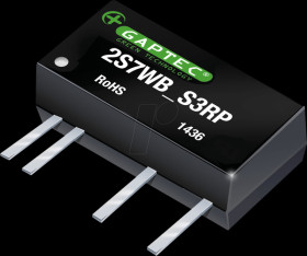 2S7WB_2412S3RP DC/DC converter, 2 W, 12 V, SIL 7