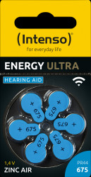 7504446MP Hearing aid battery, zinc-air, 11.6 x 5.4 mm, Aid 675, pack of 6