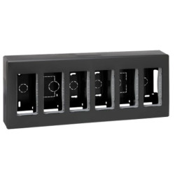 Simon Connect Obudowa natynkowa S500 6-modułowa 12x K45 kompletna szary grafit 51000006-038
