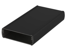 Aluminum enclosure kit, (L x W x H) 106 x 200 x 32 mm, black, IP65, 84106200.HMT1