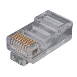 Złącze RJ Wtyk Złącze RJ45 Wciskane L-Com, proste 1-żyłowe