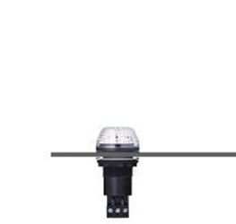 Sygnalizator 24 V Migające, stałe Przezroczysty Montaż panelowy LED