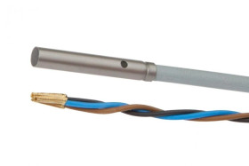 Czujnik indukcyjny Ø4mm dł: 25mm zabudowany Sn: 1.5mm 10-30VDC PNP NO IO-Link kabel 5m PUR IP67 IBR40106