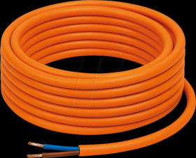 PUR cable H07BQ-F, 2 x 1.5 mm, 50 m, orange