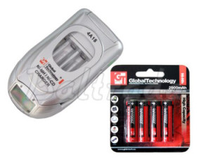 ładowarka GT BQC-4A18 LCD + 4X R6 AA 2900