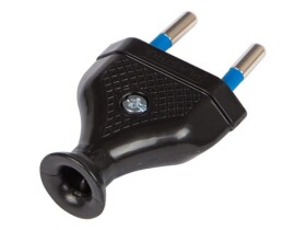 Wtyczka sieciowa WT-1 prosta 2,5A, płaska czarna; Plastrol