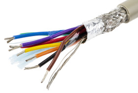 Kabel do transmisji danych 0,23 mm² 8 -rdzeniowy Ekranowany 24 AWG AWG PVC 300 V