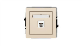 Deco Gniazda Telefoniczne Pojedyncze 1Xrj11, 4-Stykowy, Beznarzędziowe Beżowy...