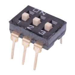NDI-03SV APEM 3-Way 2.54mm Low Profile PCB Through Hole DIP Switch SPST