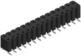 Socket header, 30 pole, pitch 2.54 mm, angled, BLLP6SMD30Z