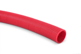 Rura karbowana PP czerwona fi32/26mm 10239 /50m/