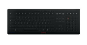 Klawiatura bezprzewodowa, kolor: Czarny, Bezprzewodowy, QWERTZ (niemiecka), Cherry
