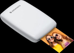 AMP23WHZK Portable photo printer, includes 10 papers