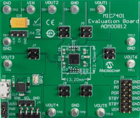 Moduł rozwojowy MIC7401 5 BUCK 1 BOOST PROGR REG EVAL BD, Microchip