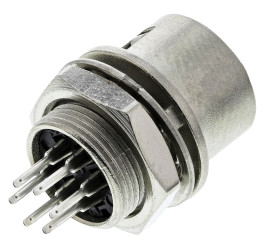 Złącze wielostykowe przemysłowe 6-pinowe Miniaturowe, panelowe Gniazdo Hirose