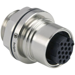 Bulgin PXM6012/16S/CR Buccaneer DIN Connector 16-Pin Built-In Socket